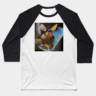 Take the Path - Glitch Art Trippy Animal Baseball T-Shirt